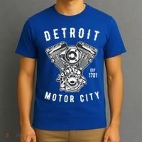 Big Block Motor City Michigan Detroit Car Lover Gift T-Shirt thumb 3