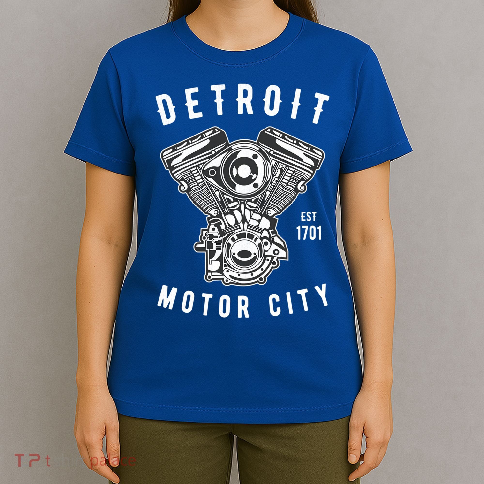Big Block Motor City Michigan Detroit Car Lover Gift T-Shirt
