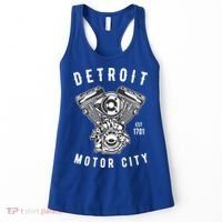 Big Block Motor City Michigan Detroit Car Lover Gift Women's Tank Top thumb 0