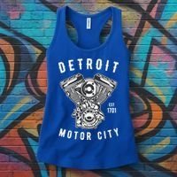 Big Block Motor City Michigan Detroit Car Lover Gift Women's Tank Top thumb 3