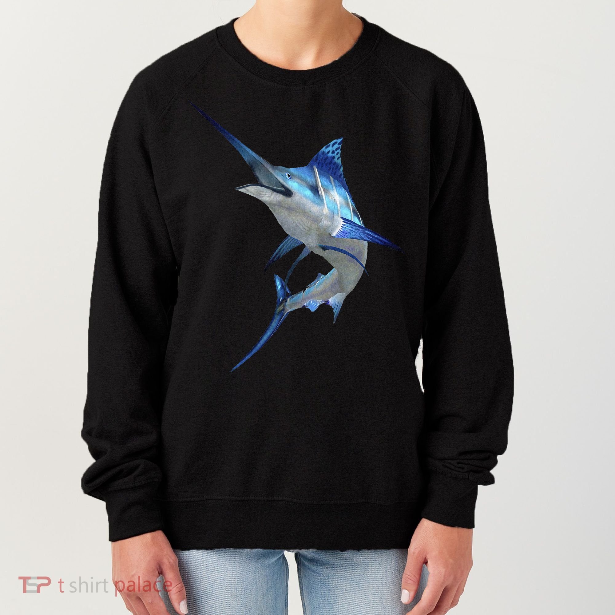 Beautiful Blue Marlin Fishing Women's Sweatshirt