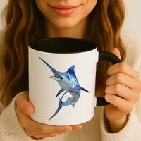 Beautiful Blue Marlin Fishing Coffee Mug thumb 3