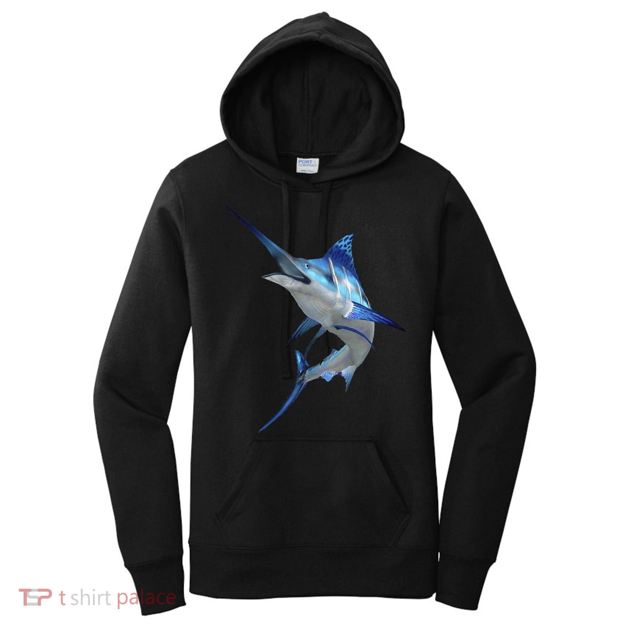 Beautiful Blue Marlin Fishing Women's Hoodie