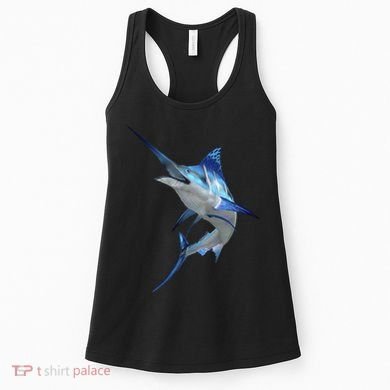 Beautiful Blue Marlin Fishing Women's Tank Top