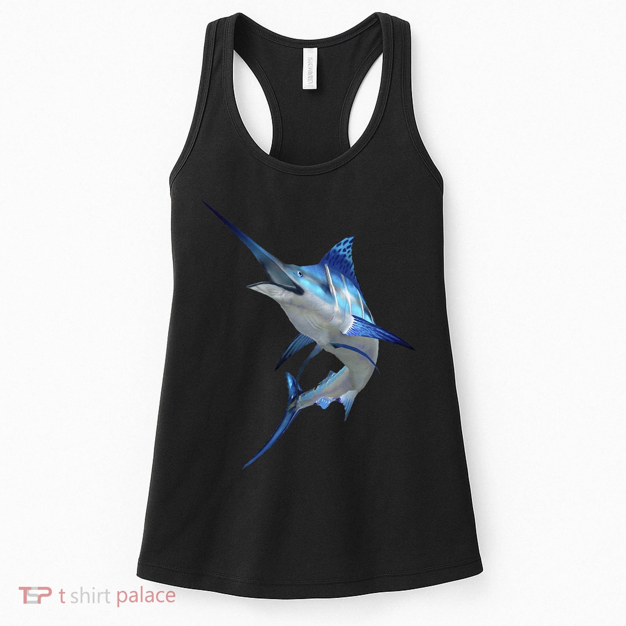 Beautiful Blue Marlin Fishing Women's Tank Top