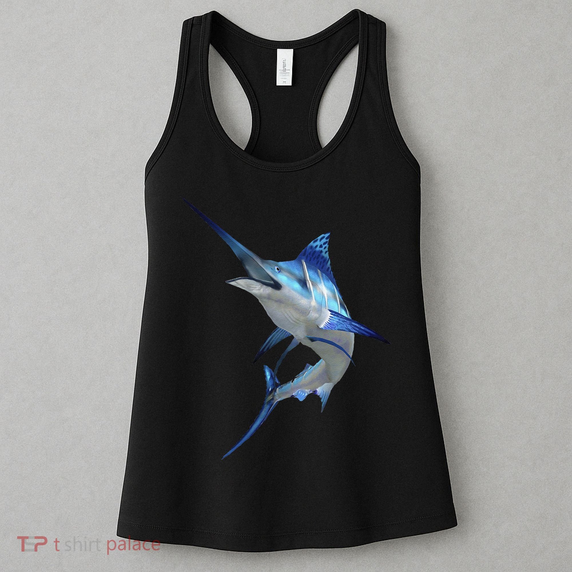 Beautiful Blue Marlin Fishing Women's Tank Top
