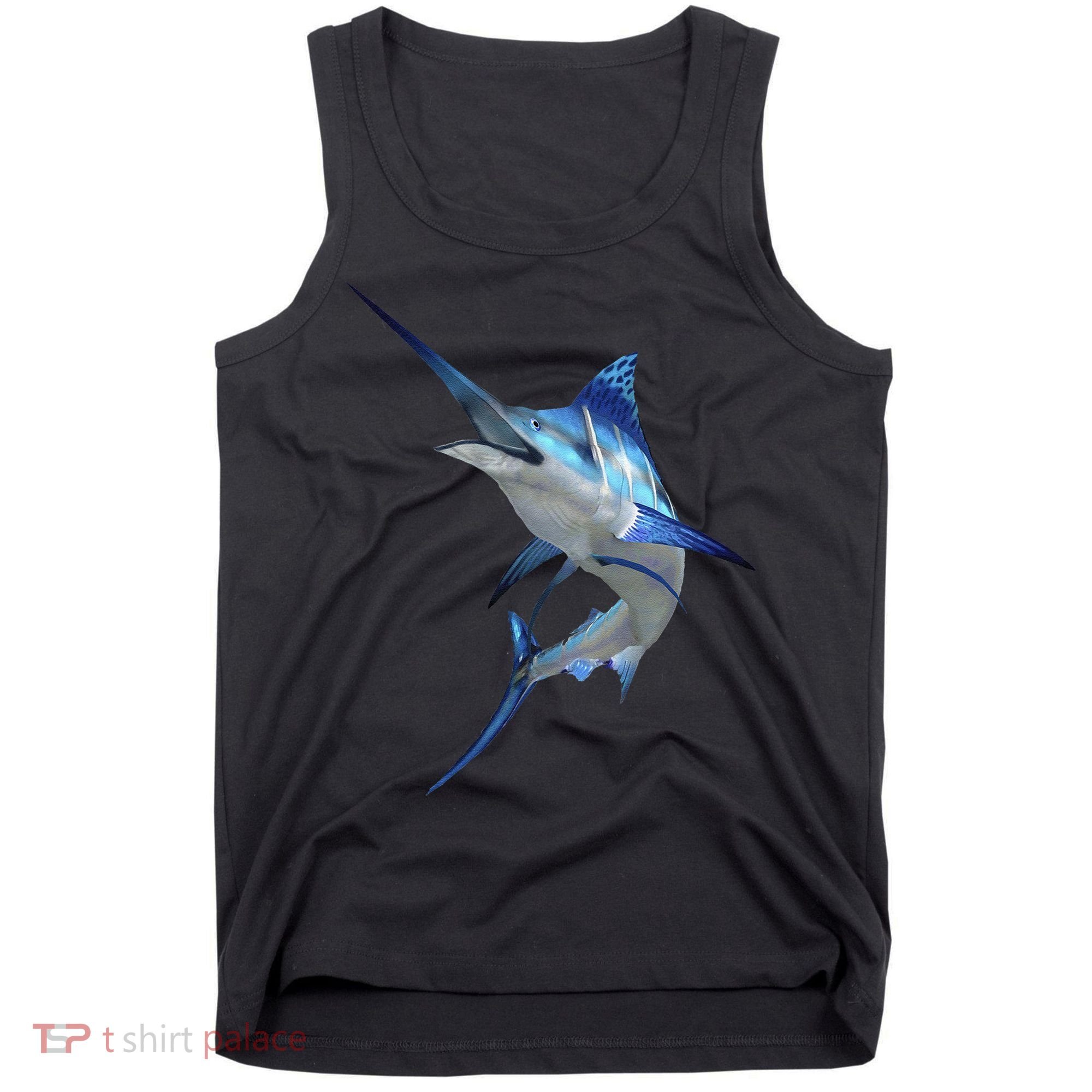 Beautiful Blue Marlin Fishing Tank Top