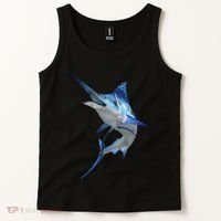 Beautiful Blue Marlin Fishing Tank Top thumb 2