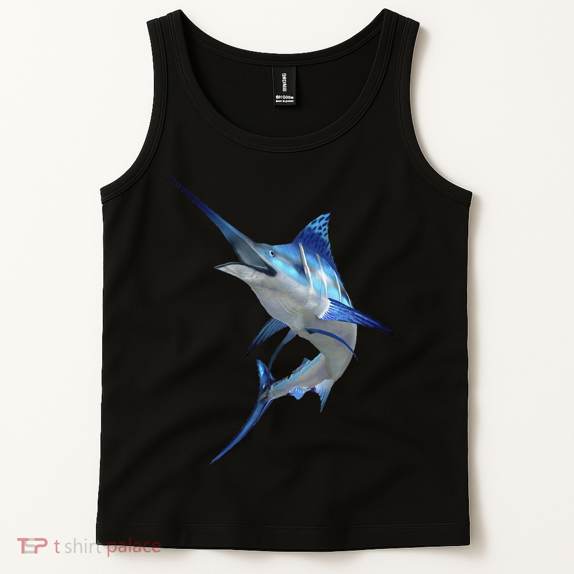 Beautiful Blue Marlin Fishing Tank Top