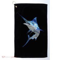 Beautiful Blue Marlin Fishing Golf Towel thumb 0