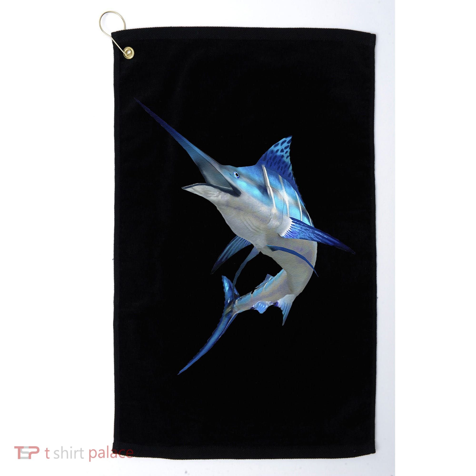 Beautiful Blue Marlin Fishing Golf Towel