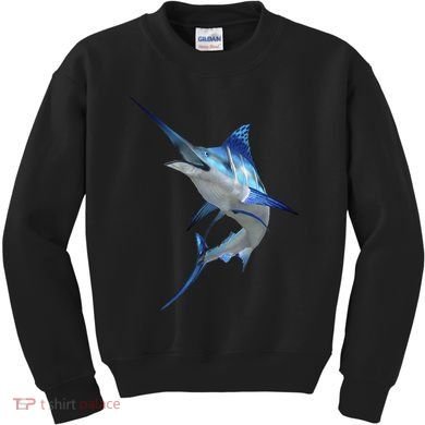 Beautiful Blue Marlin Fishing Kids Sweatshirt