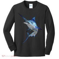 Beautiful Blue Marlin Fishing Kids Long Sleeve Shirt thumb 0