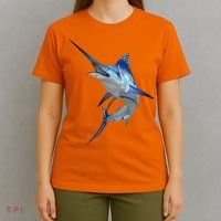 Beautiful Blue Marlin Fishing T-Shirt thumb 4