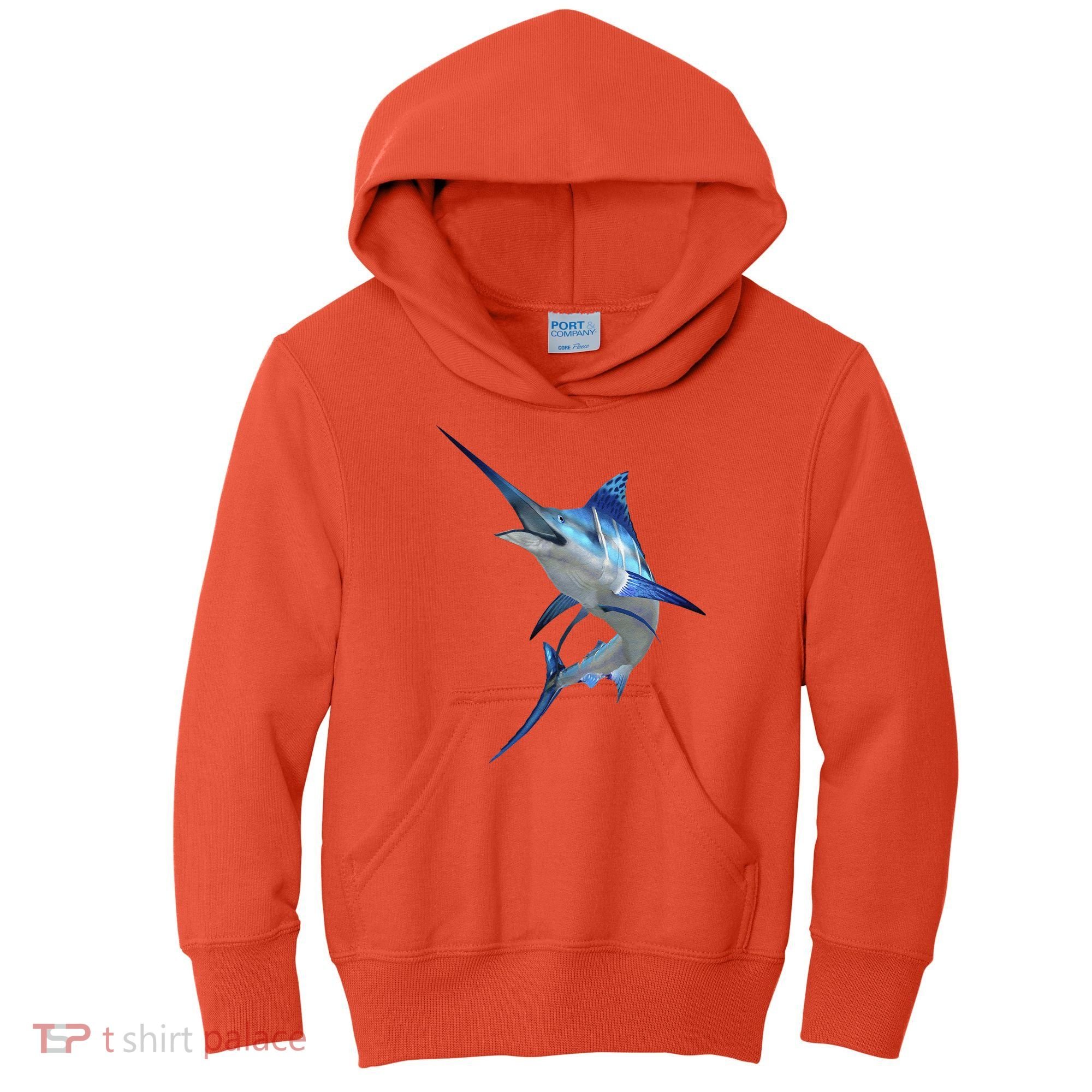 Beautiful Blue Marlin Fishing Kids Hoodie