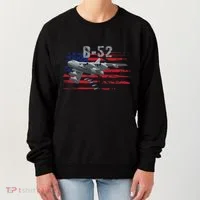 B52 Buff Military Airplane Flag Women's Sweatshirt thumb 0