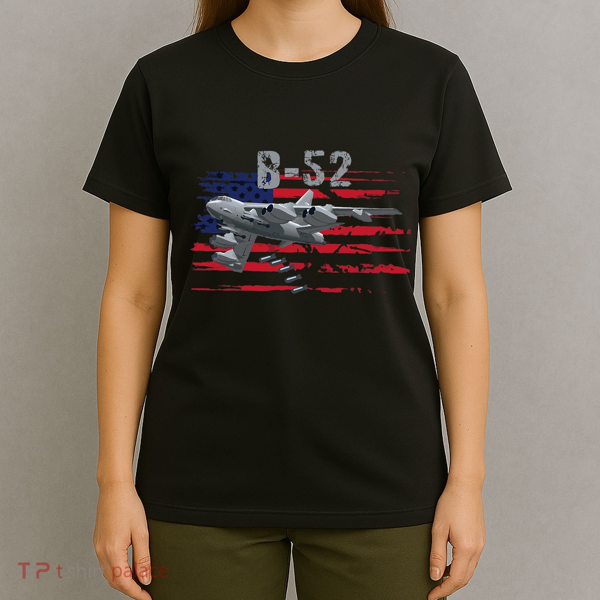 B52 Buff Military Airplane Flag T-Shirt