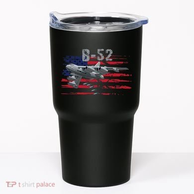 B52 Buff Military Airplane Flag Tumbler