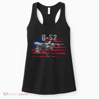B52 Buff Military Airplane Flag Women's Tank Top