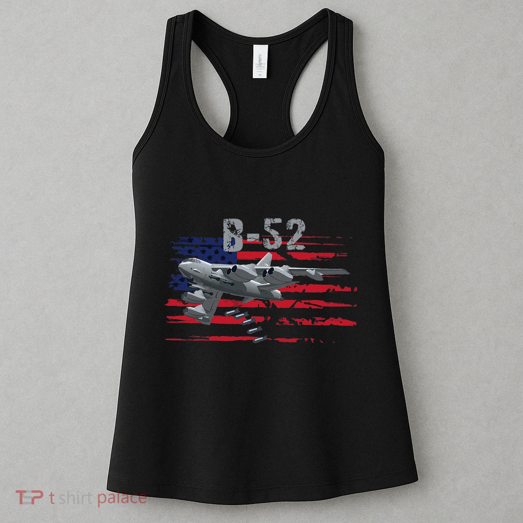 B52 Buff Military Airplane Flag Women's Tank Top