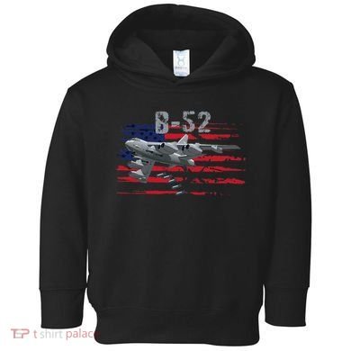 B52 Buff Military Airplane Flag Toddler Hoodie