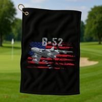 B52 Buff Military Airplane Flag Golf Towel thumb 1