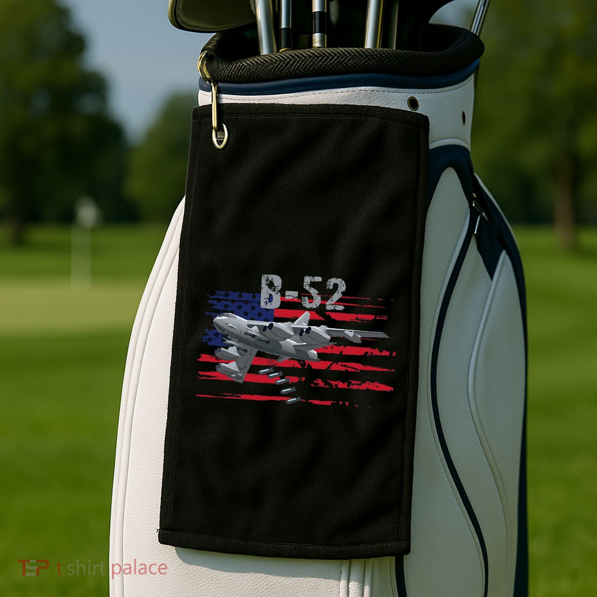 B52 Buff Military Airplane Flag Golf Towel