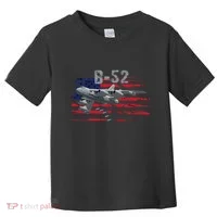 B52 Buff Military Airplane Flag Toddler T-Shirt thumb 0