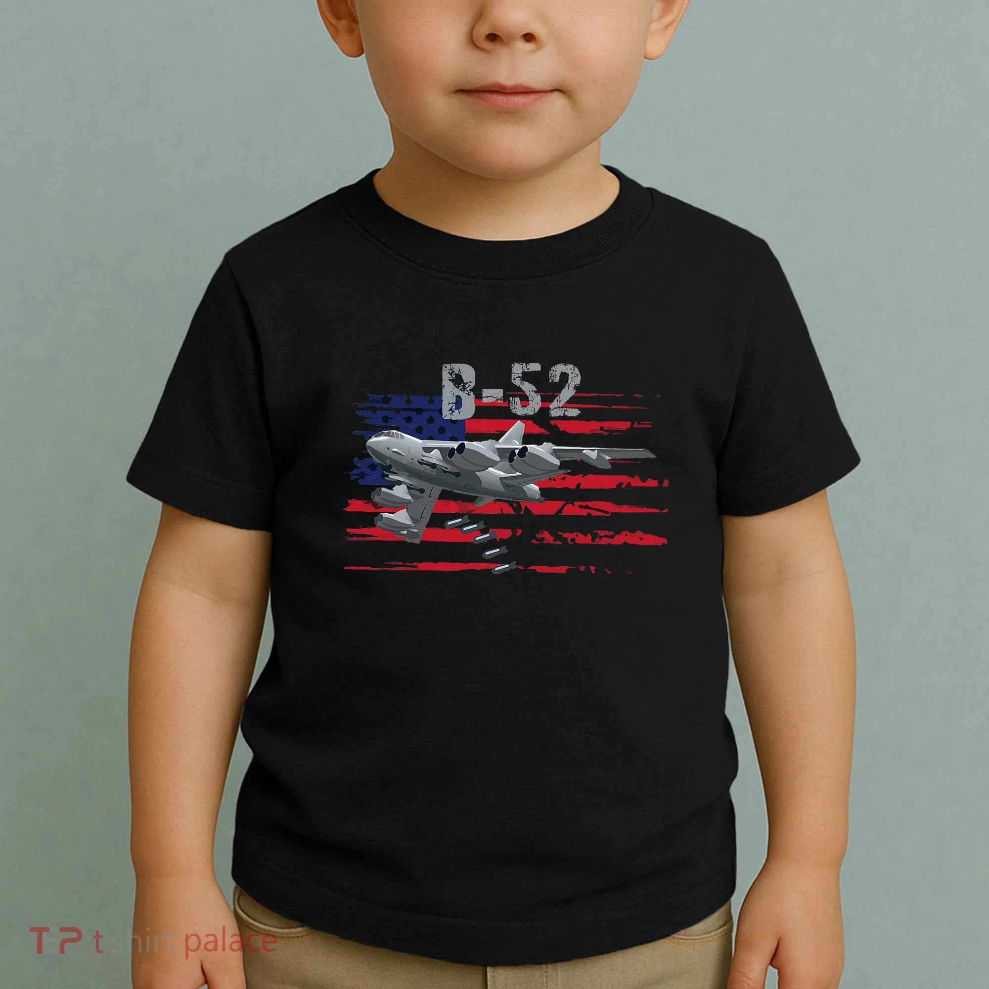 B52 Buff Military Airplane Flag Toddler T-Shirt
