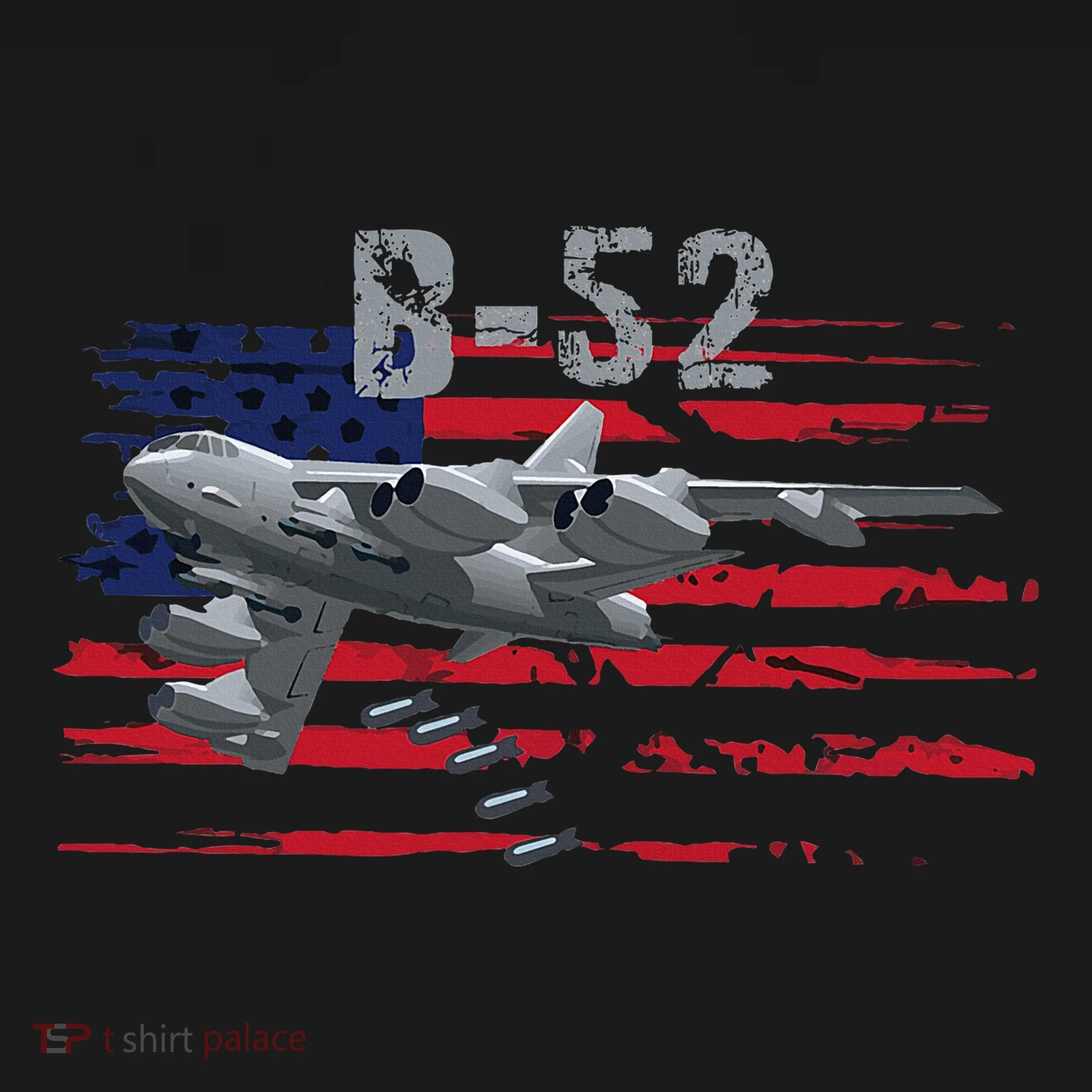 B52 Buff Military Airplane Flag Toddler T-Shirt