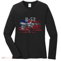B52 Buff Military Airplane Flag Women's Long Sleeve Shirt thumb 0