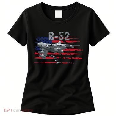 B52 Buff Military Airplane Flag Women's T-Shirt