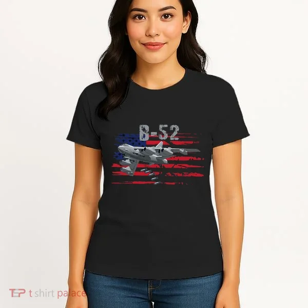 B52 Buff Military Airplane Flag Women's T-Shirt