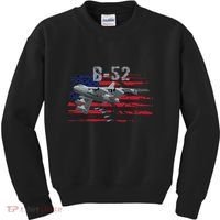 B52 Buff Military Airplane Flag Kids Sweatshirt thumb 0