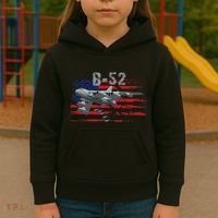 B52 Buff Military Airplane Flag Kids Hoodie thumb 3