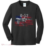 B52 Buff Military Airplane Flag Kids Long Sleeve Shirt thumb 0