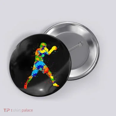 Boxing Boxer Men Button