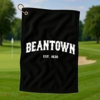 Beantown Boston Massachusetts Baked Beans New England Golf Towel thumb 1
