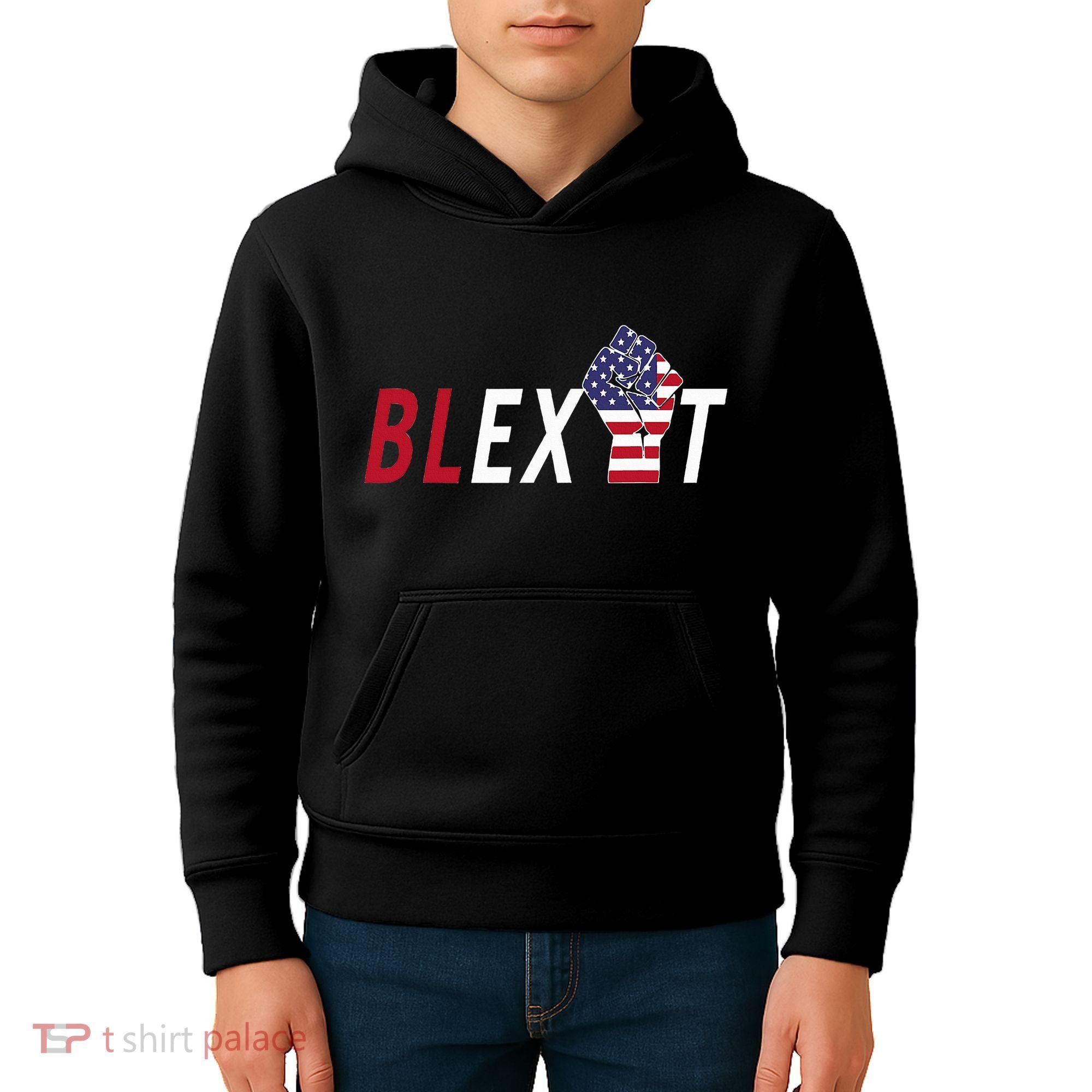 Blexit Blexit Movement Black Exit Kids Hoodie