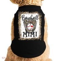 Bleached Baseball Mimi Leopard Game Day Baseball Mothers day Doggie Tank thumb 0