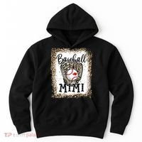 Bleached Baseball Mimi Leopard Game Day Baseball Mothers day Hoodie thumb 0