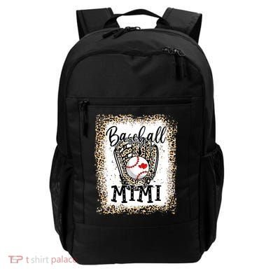 Bleached Baseball Mimi Leopard Game Day Baseball Mothers day Backpack