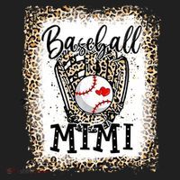 Bleached Baseball Mimi Leopard Game Day Baseball Mothers day Beanie thumb 2
