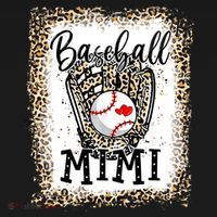 Bleached Baseball Mimi Leopard Game Day Baseball Mothers day Coaster thumb 2