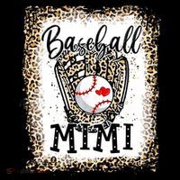 Bleached Baseball Mimi Leopard Game Day Baseball Mothers day Women's Hoodie thumb 2