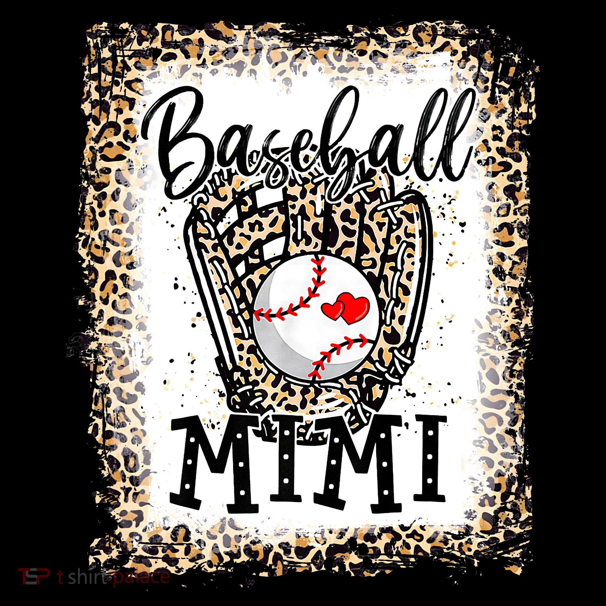 Bleached Baseball Mimi Leopard Game Day Baseball Mothers day Women's Hoodie