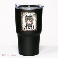 Bleached Baseball Mimi Leopard Game Day Baseball Mothers day Tumbler thumb 0