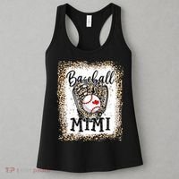 Bleached Baseball Mimi Leopard Game Day Baseball Mothers day Women's Tank Top thumb 3