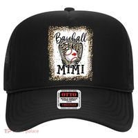 Bleached Baseball Mimi Leopard Game Day Baseball Mothers day Hat thumb 0