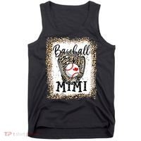 Bleached Baseball Mimi Leopard Game Day Baseball Mothers day Tank Top thumb 0